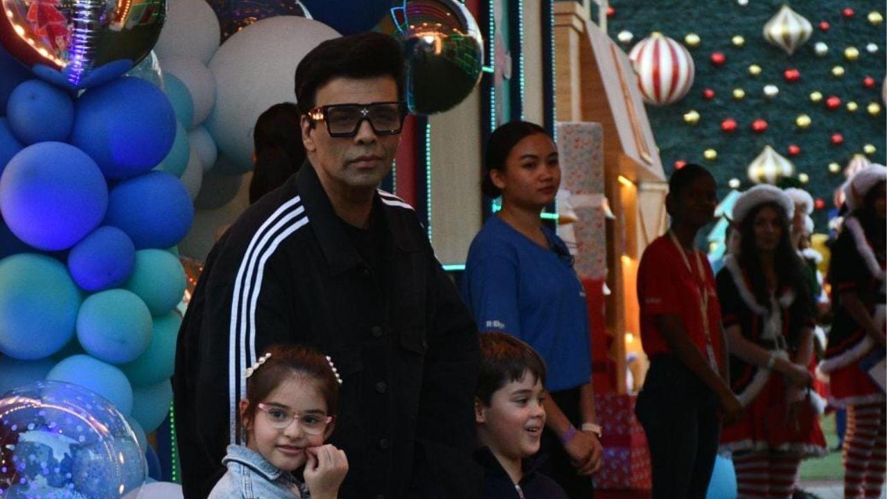 Bollywood director Karan Johar was spotted at the event with his son and daughter. The 'Student of the Year' director was dressed in a black tracksuit which he paired up with large glasses. His son Yash was also dressed in a tracksuit, while daughter Roohi was clad in a white skirt and a denim top.